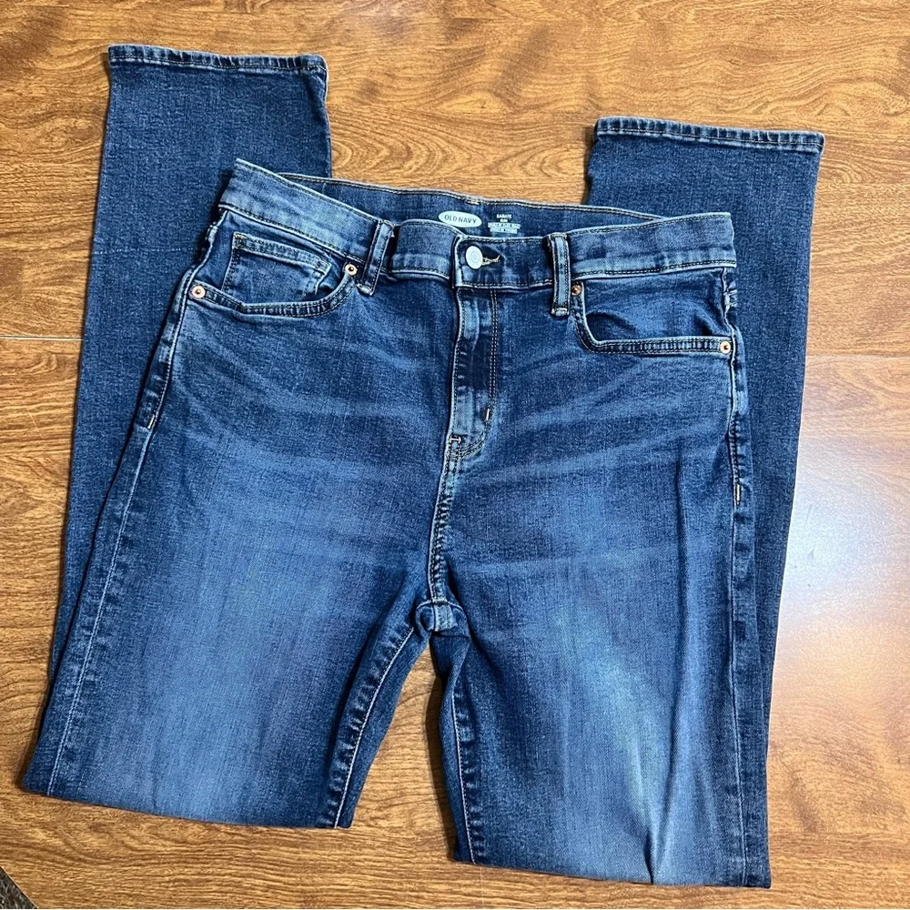 Old Navy Karate Slim Built in Flex Max Distressed Denim Jeans Kids size 18